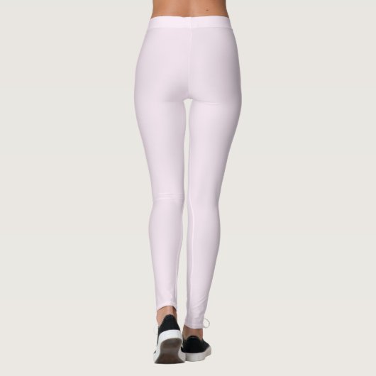 Rose Quartz Pastel Pink Grau Moderner Weiblicher C Leggings (Rückseite)