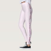 Rose Quartz Pastel Pink Grau Moderner Weiblicher C Leggings (Links)