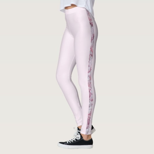 Rose Quartz Pastel Pink Grau Moderner Weiblicher C Leggings (Links)
