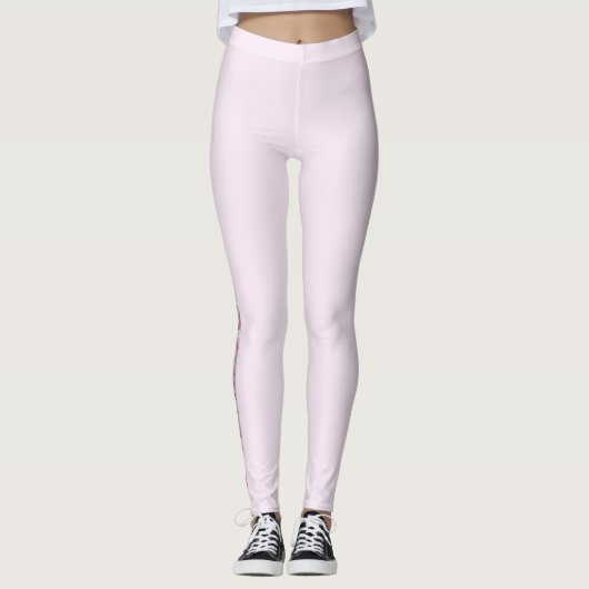 Rose Quartz Pastel Pink Grau Moderner Weiblicher C Leggings (Vorderseite)