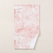 Rose Quartz Pink Girly Pattern Chic Badhandtuch Set (Handtuch)