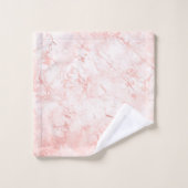 Rose Quartz Pink Girly Pattern Chic Badhandtuch Set (Waschlappen)