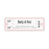 ROSE QUARTZ PINK Wedding Save the Date TICKET (Vorne)