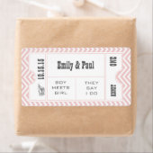 ROSE QUARTZ PINK Wedding Save the Date TICKET (Insitu)