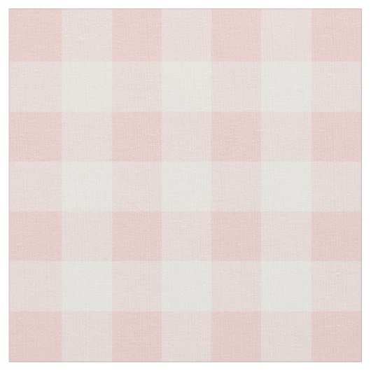 Rose Quartz Pink & White Gingham Karo Stoff (Nahaufnahme)