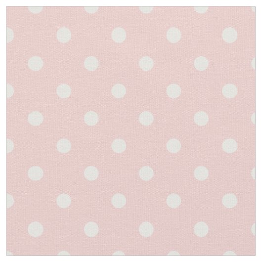 Rose Quartz Pink & White Polka Dot Stoff (Nahaufnahme)