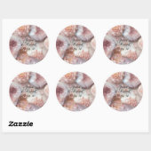 Rose Quartz Romance Wedding Personalized Sticker (Blatt)