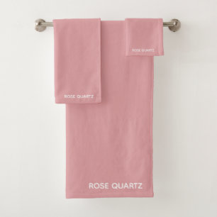 Rose Quartz rosa Farbname Badhandtuch Set