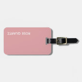 Rose Quartz rosa Farbname Gepäckanhänger (Vorderseite horizontal)