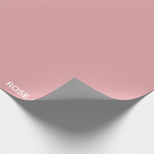 Rose Quartz rosa Farbname Geschenkpapier (Ecke)