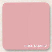 Rose Quartz rosa Farbname Getränkeuntersetzer (Vorderseite)