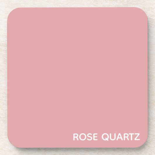 Rose Quartz rosa Farbname Getränkeuntersetzer (Vorderseite)