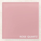Rose Quartz rosa Farbname Glasuntersetzer (Vorderseite)
