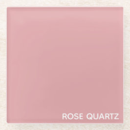 Rose Quartz rosa Farbname Glasuntersetzer