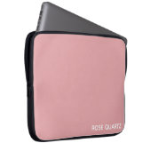 Rose Quartz rosa Farbname Laptopschutzhülle (Vorne Rechts)