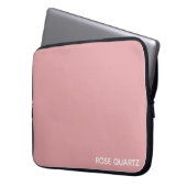 Rose Quartz rosa Farbname Laptopschutzhülle (Vorderseite Links)