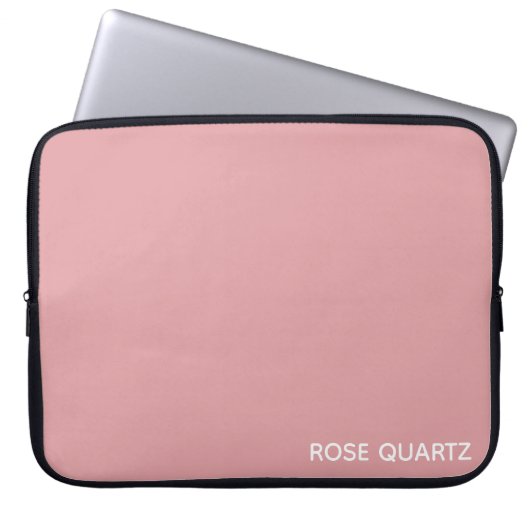 Rose Quartz rosa Farbname Laptopschutzhülle (Vorderseite)
