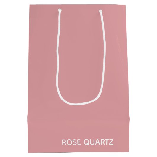 Rose Quartz rosa Farbname Mittlere Geschenktüte (Rückseite)