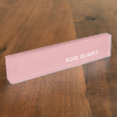 Rose Quartz rosa Farbname Namensplakette (Seite)