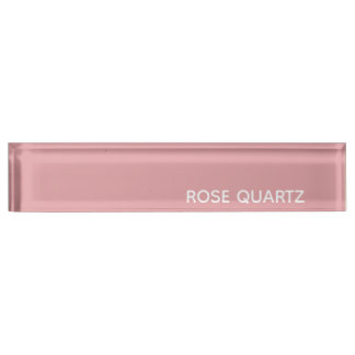 Rose Quartz rosa Farbname Namensplakette
