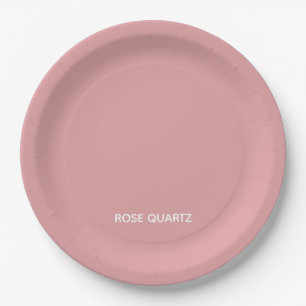 Rose Quartz rosa Farbname Pappteller