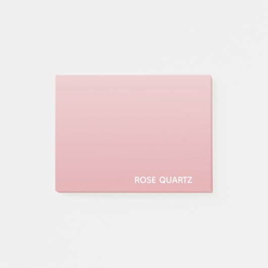 Rose Quartz rosa Farbname Post-it Klebezettel (Vorderseite)