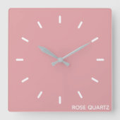 Rose Quartz rosa Farbname Quadratische Wanduhr (Vorderseite)
