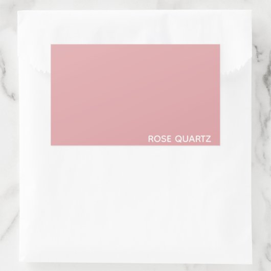 Rose Quartz rosa Farbname Rechteckiger Aufkleber (Tasche)