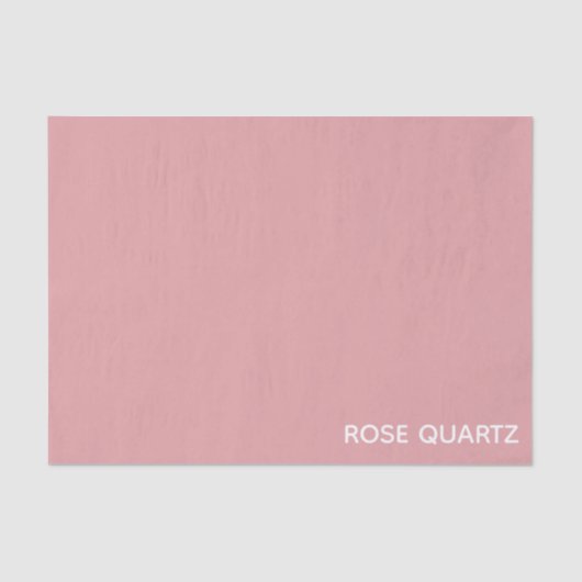 Rose Quartz rosa Farbname Seidenpapier (Vorderseite)