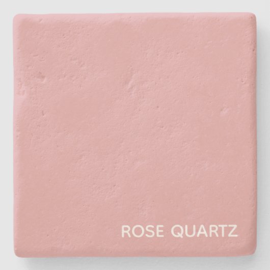 Rose Quartz rosa Farbname Steinuntersetzer (Vorderseite)