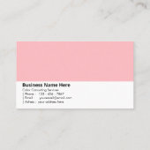 Rose Quartz | "Sanfte und straffe Farbe" Visitenkarte (Rückseite)