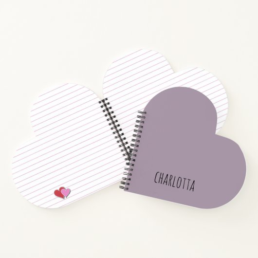 Rose Quartz | Schwarzer Personalisierter Name Notizblock (Innenseite)