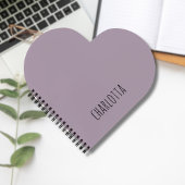 Rose Quartz | Schwarzer Personalisierter Name Notizblock