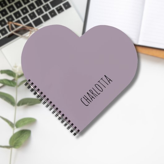 Rose Quartz | Schwarzer Personalisierter Name Notizblock