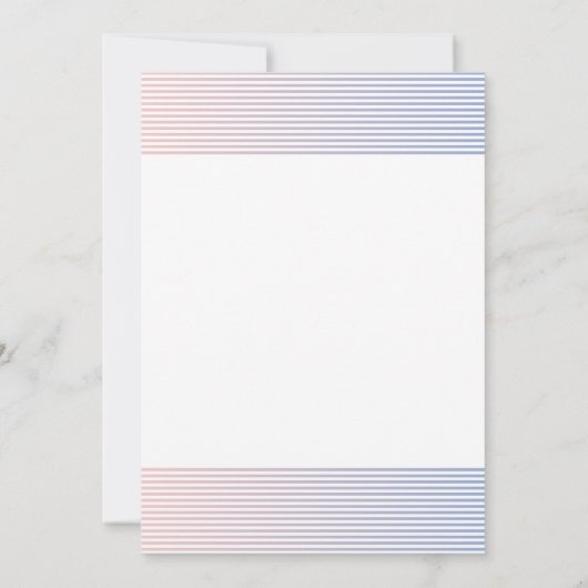 Rose Quartz & Serenity Ombré Stripe Wedding Einladung (Rückseite)