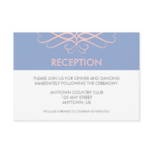 Rose Quartz und Blau, Elegante Schnörkel Hochzeit