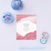 Rose Quartz und Blush Strata Hochzeit Einladung Flyer (Einzeln)