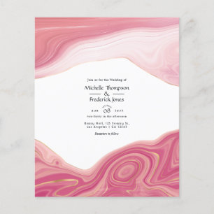 Rose Quartz und Blush Strata Hochzeit Einladung Flyer