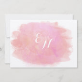 Rose Quartz und Lavender Watercolor Wedding Einladung (Rückseite)