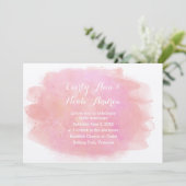 Rose Quartz und Lavender Watercolor Wedding Einladung (Stehend Vorderseite)