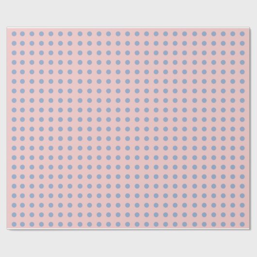 Rose Quartz und Serenity Polka Dot Wrapping Paper Geschenkpapier (Flach)