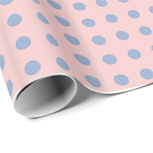 Rose Quartz und Serenity Polka Dot Wrapping Paper Geschenkpapier (Rolleneckpunkt)
