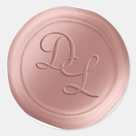 Rose Quarz 2 Letter Monogram Wax Siegel Stickers