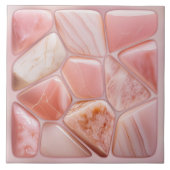 Rose Quarz Abstrakt Cellulose Art Fliese (Vorderseite)