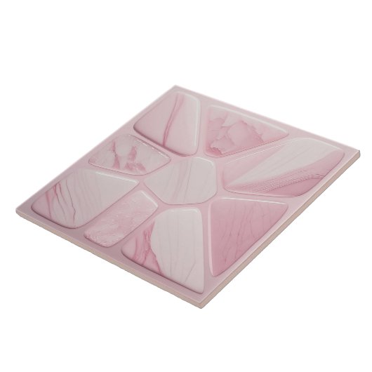 Rose Quarz Blume Abstrakt Cellulose Art Fliese (Seite)