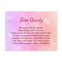 Rose Quarz Crystal Postcard