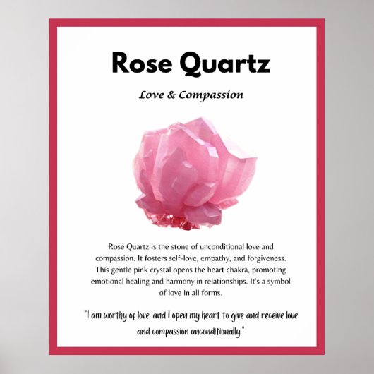 Rose Quarz Crystal Poster (Vorne)