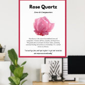 Rose Quarz Crystal Poster (Heimbüro)