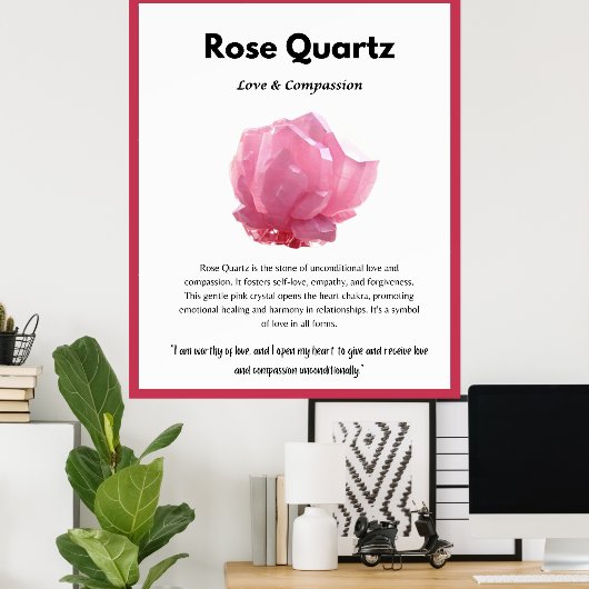 Rose Quarz Crystal Poster (Heimbüro)