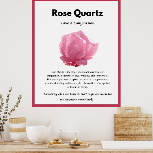 Rose Quarz Crystal Poster (Küche)